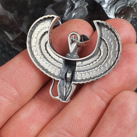 BASTET, ÄGYPTISCHE GÖTTIN DER WEIBLICHKEIT, SILBER 925 AG 11G