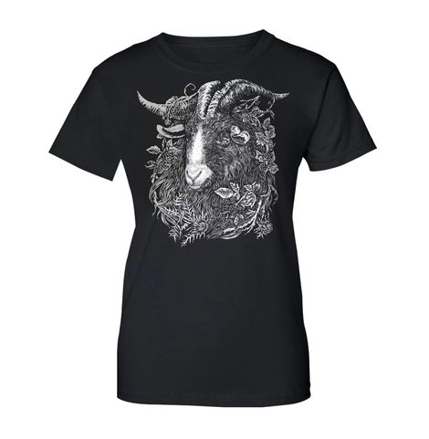 GOAT, WOMEN'S T-SHIRT BLACK, DRUID COLLECTION