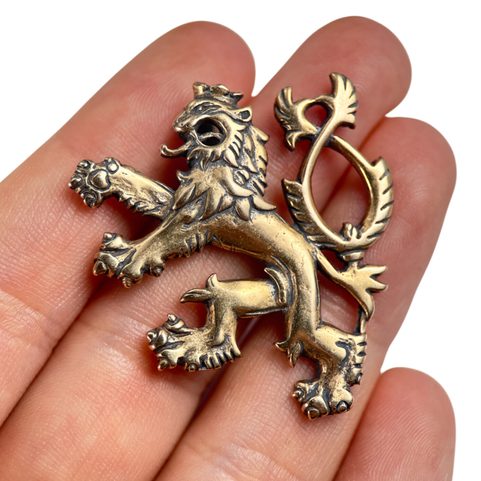 DOUBLE-TAILED LION, SYMBOL OF BOHEMIA, BRONZE, PENDANT