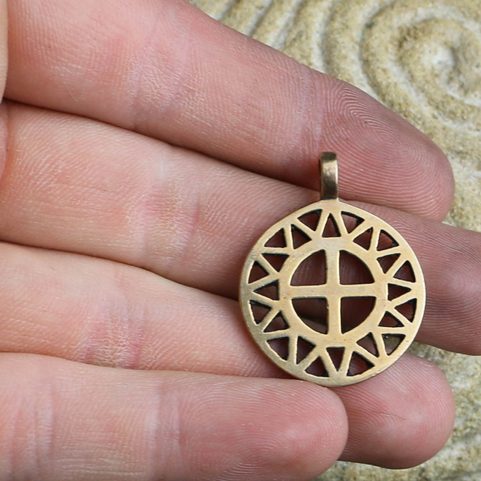 SUN SYMBOL, BRONZE PENDANT