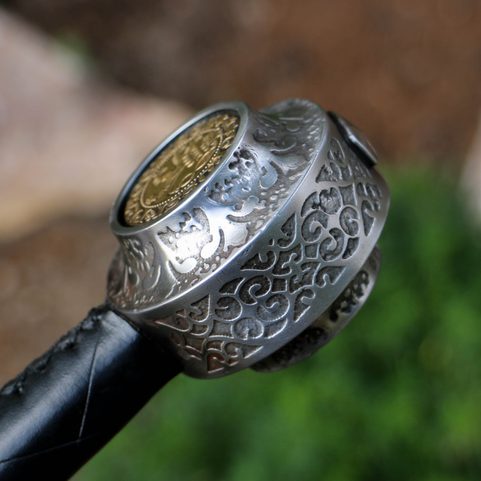 DUM SPIRO SPERO ETCHED SINGLE HANDED SWORD FULL TANG