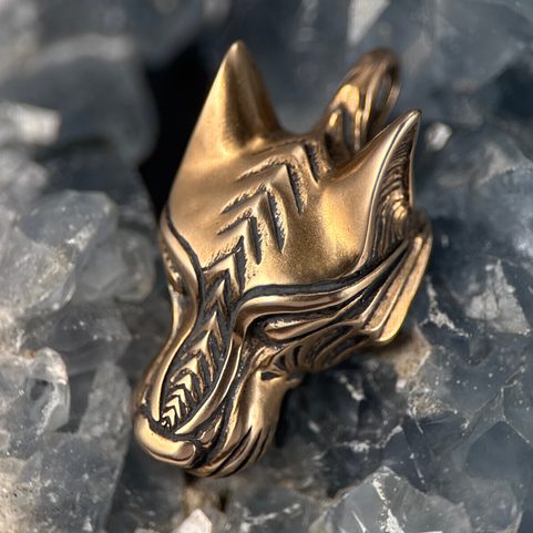 WARG, NORSE WOLF, VIKING PENDANT, BRONZE