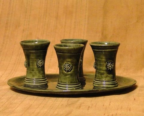 CERAMIC SHOT GLASS - SET OF 4