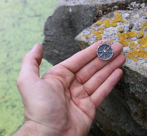 BOUCLIER VIKING - PENDENTIF, ARGENT