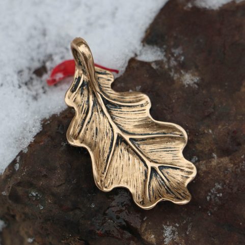 OAK LEAF, PENDANT, BRONZE