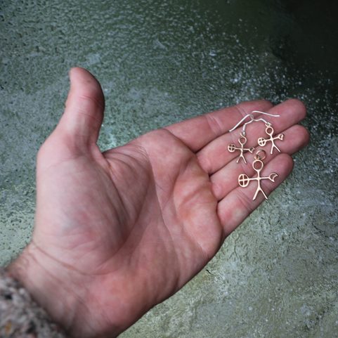 NOAIDI - SAMI SHAMAN, EARRINGS BRONZE