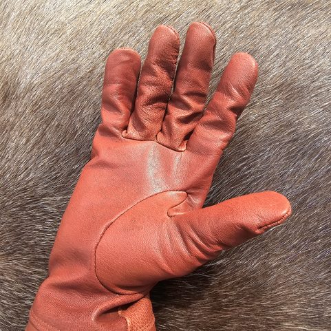 GANTS D'ESCRIME EN CUIR COGNAC