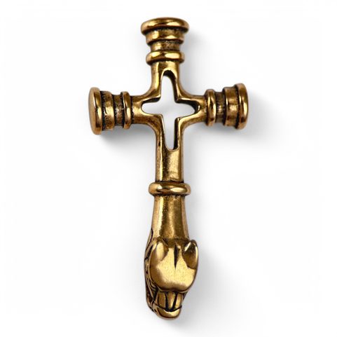 FENRIR, ICELANDIC WOLF CROSS, BRONZE PENDANT