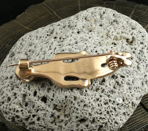 KELTISCHE BRONZE SCHNALLE, FIBEL, FIGUR, REPLIK
