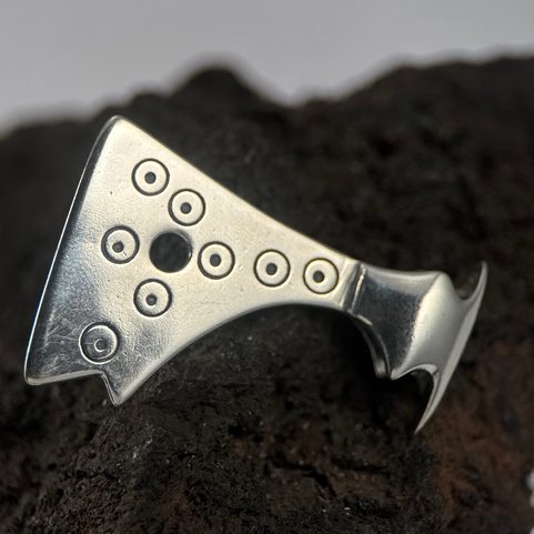 AXE OF PERUN, SILVER SLAVIC TALISMAN, AG 925