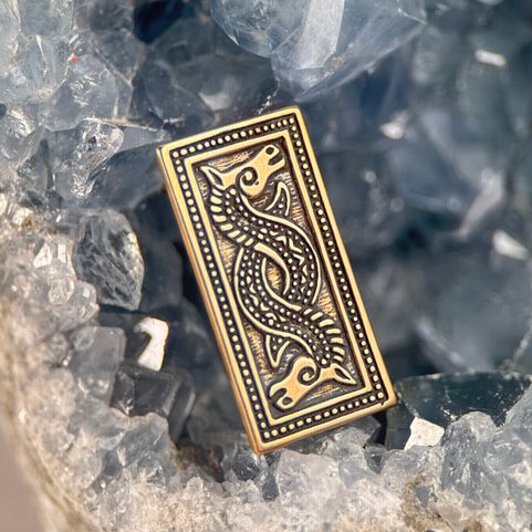 SLEIPNIR, VIKING BELT CONCHO, BRONZE