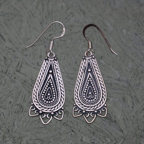 LADA, SILVER SLAVIC EARRINGS, AG 925