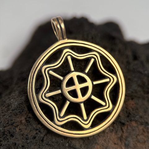 SLAVIC SUN II, BRONZE PENDANT