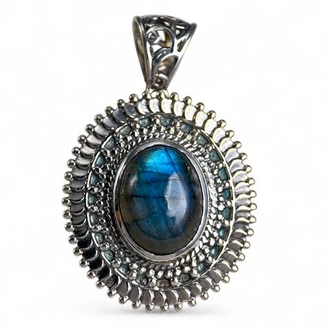 ATLANTIS, SILVER PENDANT, LABRADORITE, AG 925/1000