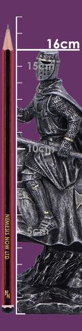 CRUSADER, KNIGHT ON HORSEBACK 16CM