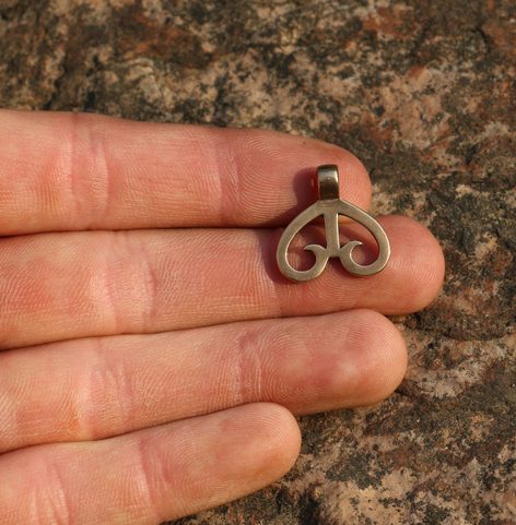 HEART LUNULA, BRONZE PENDANT