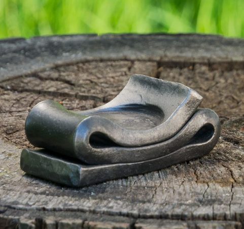 BOUGEOIR POUR BOUGIE À CHAUFFE-PLAT, FORGÉ