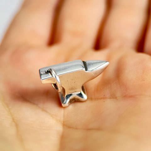 SMITH'S ANVIL, STERLING SILVER PENDANT