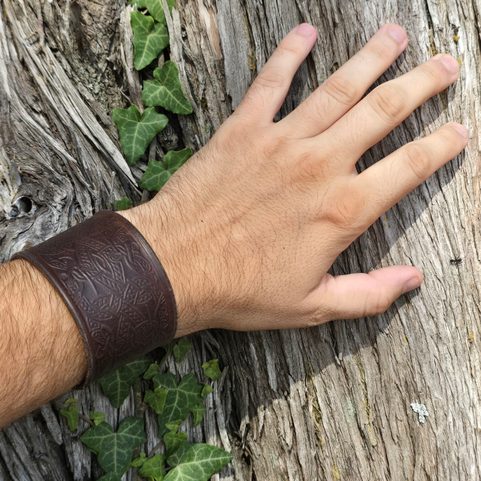 BRACELET - VIKING MOTIFS, BROWN