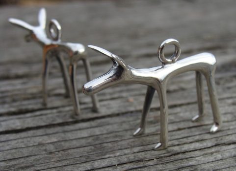 GALLIC DOG PENDANT, SILVER