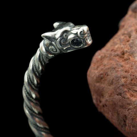 FENRIR, VIKING WOLF, ICELAND, BRACELET, SILVER 925
