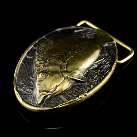 CARP, BELT BUCKLE, BRASS