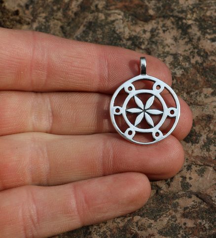 SLAVIC SUN, SILVER PENDANT