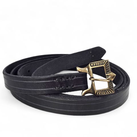 LEATHER VIKING BELT KIEV RUS, BLACK