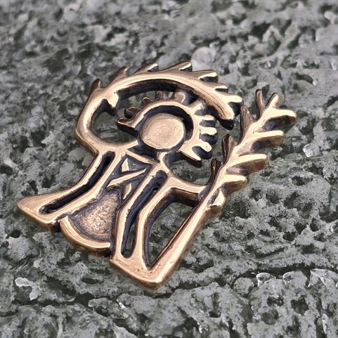 AKKA, SAMISCHE GÖTTIN DER FRUCHTBARKEIT, ANHÄNGER AUS BRONZE