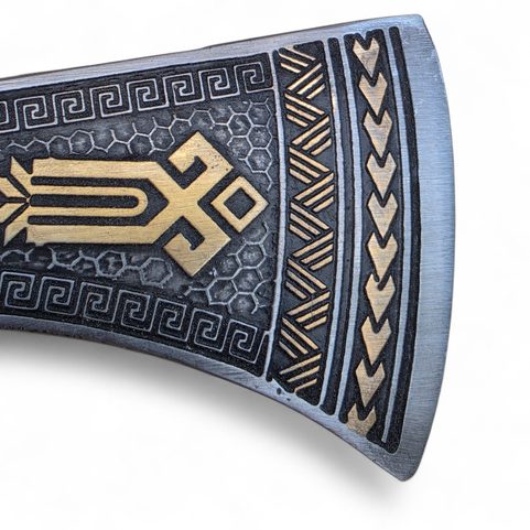 HACHE DE BERGER DORÉE, MOTIFS UKRAINIENS, TRANSCARPATIE