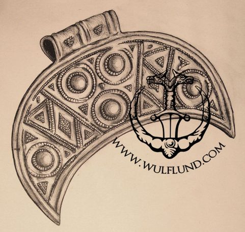 LUNITSA, IX. CENTURY, REPLICA, PENDANT, BRONZE