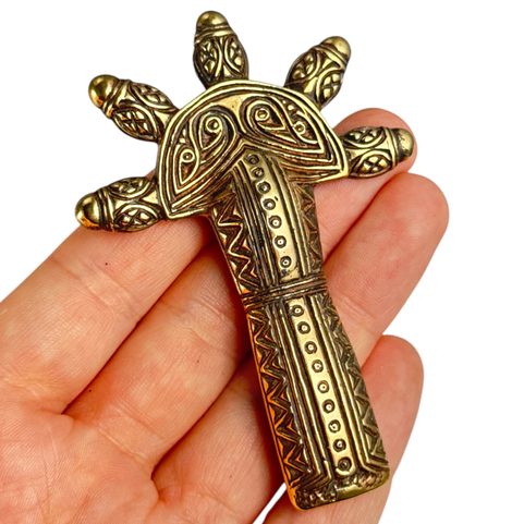 BRONZE GERMANIC FIBULA, 6TH CENTURY