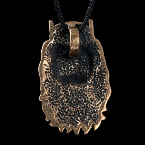 LION'S HEAD, BRONZE PENDANT