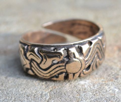 VIKING RING FROM NORWAY, BRONZE