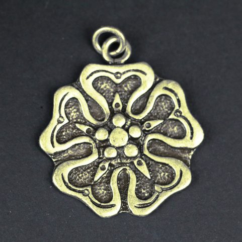 ROSE, HOUSE OF ROSENBERGS, PENDANT, ZINC, ANTIQUE BRASS