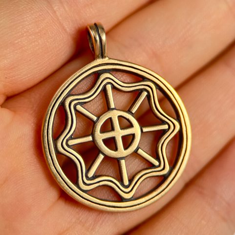 SLAVIC SUN II, BRONZE PENDANT