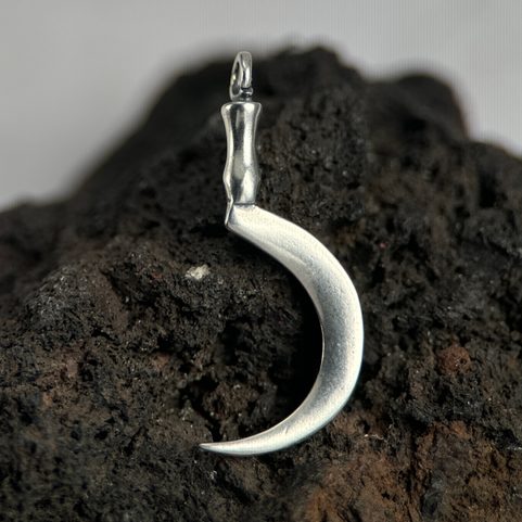 DRUID SICKLE, PENDANT, SILVER