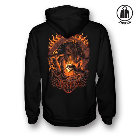 SVAROG - BLACKSMITH HEAVENLY, DIEU SLAVE, SWEAT À CAPUCHE, ZIP-UP HOODIE