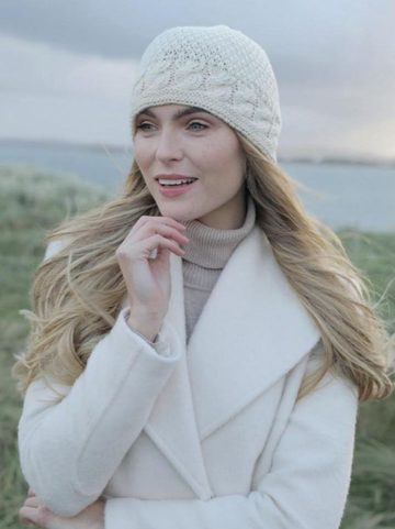 BEANIE, MERINO WOOL LADIES, CREAM