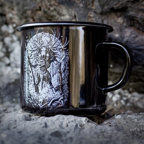 LESHY SLAVIC FOREST SPIRIT ENAMEL MUG