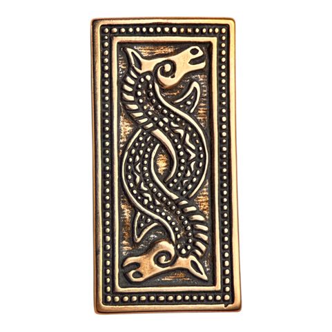 SLEIPNIR, VIKING BELT CONCHO, BRONZE