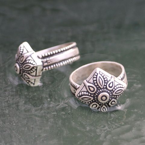 MEDIEVAL RING, 12TH CENTURY, SILVER 925 13G