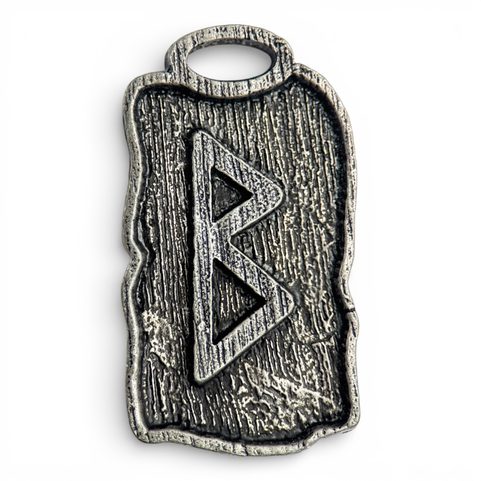 BERKANO - PENDENTIF RUNE, ZINC
