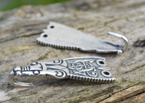 SILVER VIKING CLOAK HOOK, ENGLAND - 1 PIECE