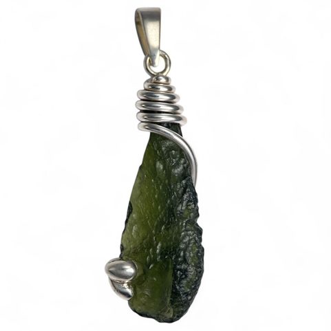 VIRGO, NECKLACE - MOLDAVITE, SILVER 925/1000