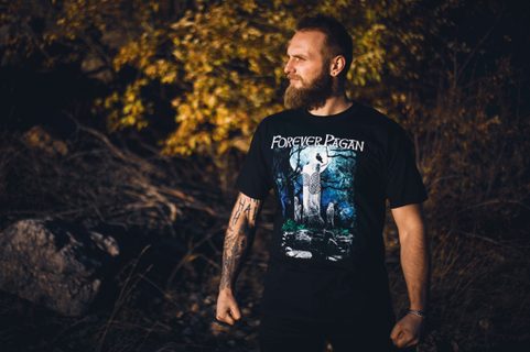 FOREVER PAGAN, HERREN-T-SHIRT FARBIG, NAAV