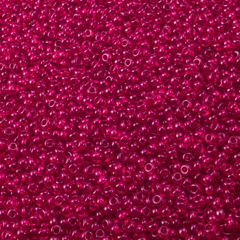 PRECIOSA SEEDBEADS, RED, TRANSPARENT 10 / 0