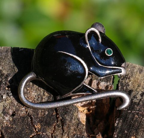 MOUSE, COSTUME BROOCH