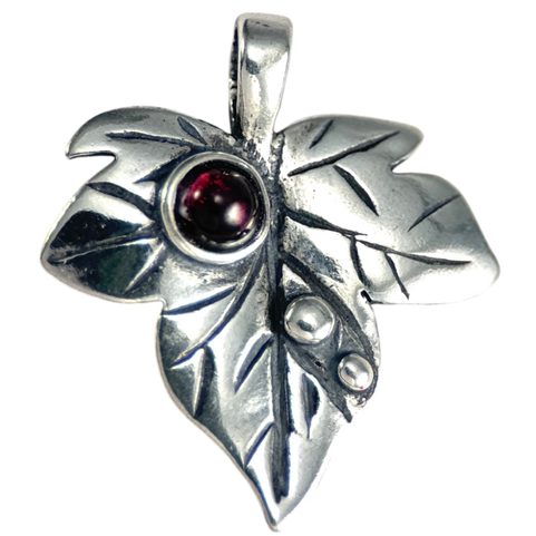 BLATT - IVY, ANHÄNGER SILBER 925 GRANAT