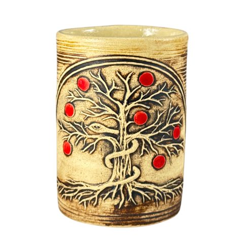 TREE OF LIFE WITH SNAKE, CERAMIC MUG